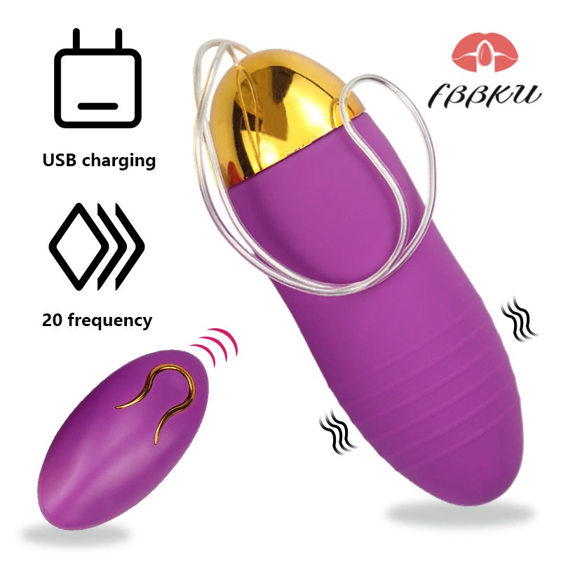 1pc 20 frequencies USB charging wireless remote control jump egg vibrator sex toy for womenEgg material: siliconePower supply: egg body (USB charging); Remote control (with button battery)