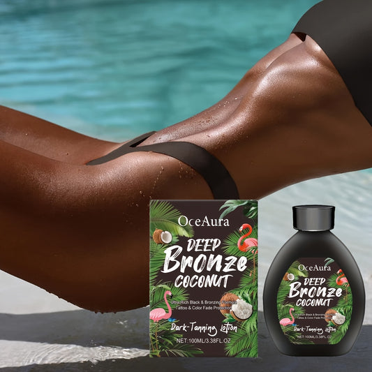 Coconut-Scented Sunless Tanner, Moisturizing And Non-Drying, Gives a Bronzed Glow, Lightweight Texture That Absorbs Quickly, Perfect for Summer Outdoor Beach Sunbathing.