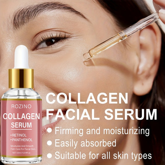 Instantly Lift And Firm with of Retinol Collagen Facial Essence, Providing Immediate Tightening for The Face And Neck. It Offers Antioxidant Benefits Suitable for Puffy Eyes And Dark Circles, Visibly Reducing The Appearance of Dullness